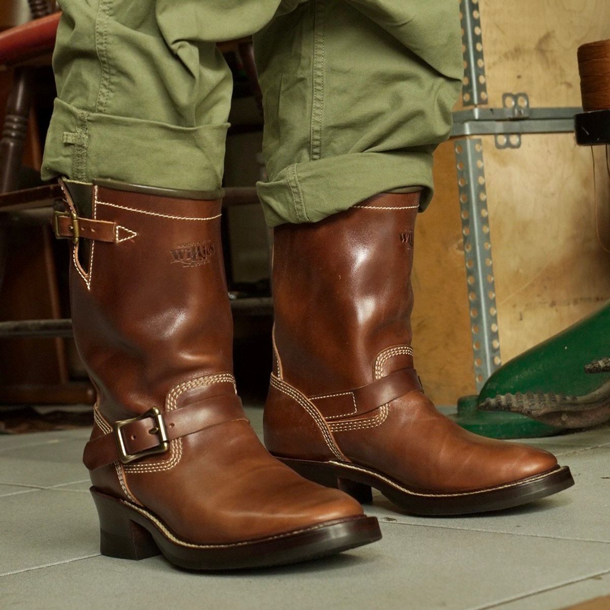 Photo by William on November 4, 2024 of the Willie's Handmade Boots Engineer Boots in Maryam Toscanello TPR Horsebutt.
