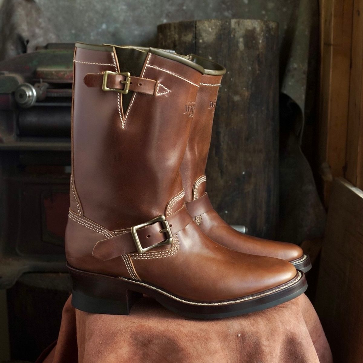 Photo by William on November 4, 2024 of the Willie's Handmade Boots Engineer Boots in Maryam Toscanello TPR Horsebutt.