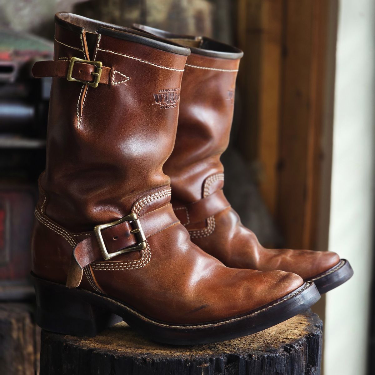 Photo by William on November 30, 2024 of the Willie's Handmade Boots Engineer Boots in Maryam Toscanello TPR Horsebutt.
