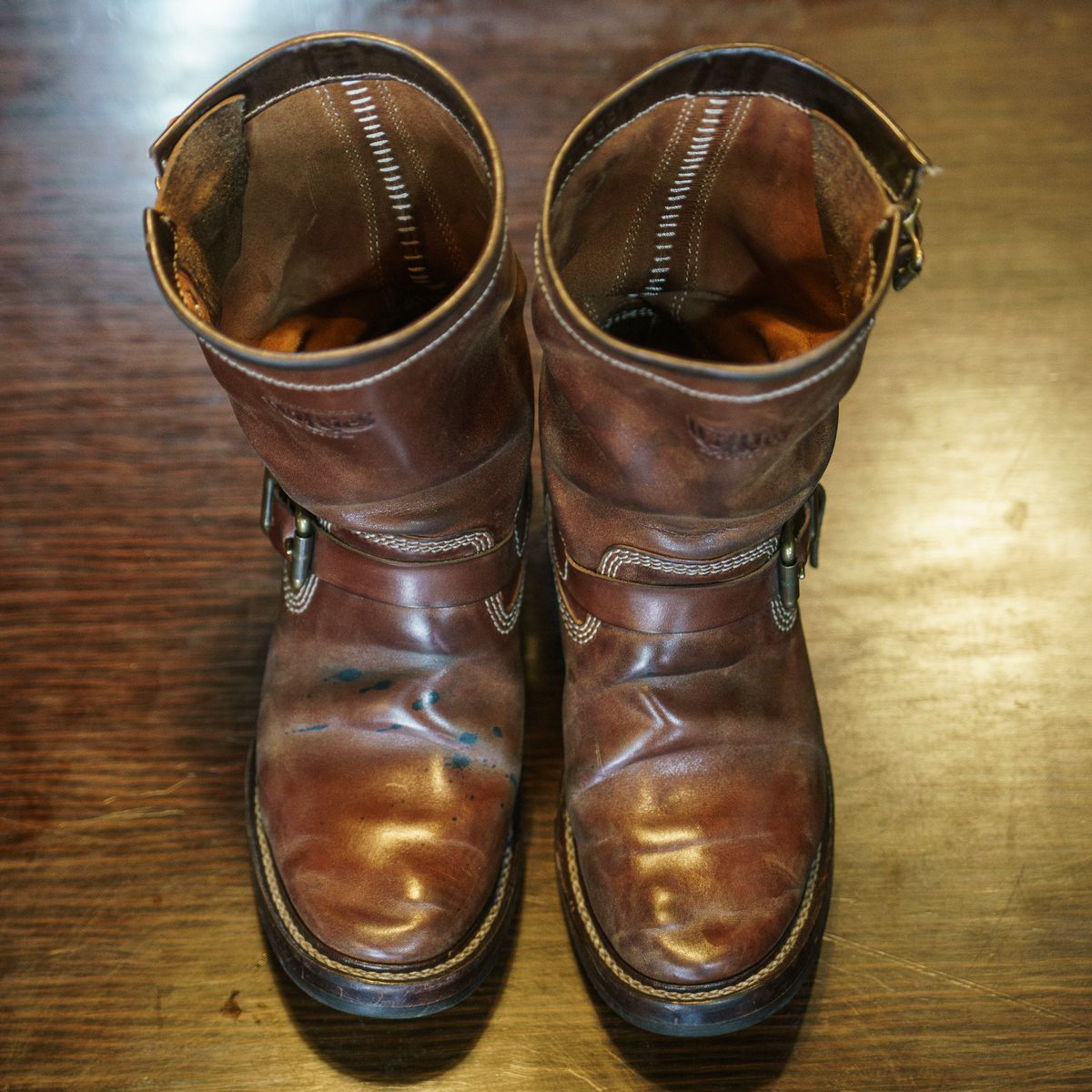 Photo by William on March 4, 2025 of the Willie's Handmade Boots Engineer Boots in Maryam Toscanello TPR Horsebutt.