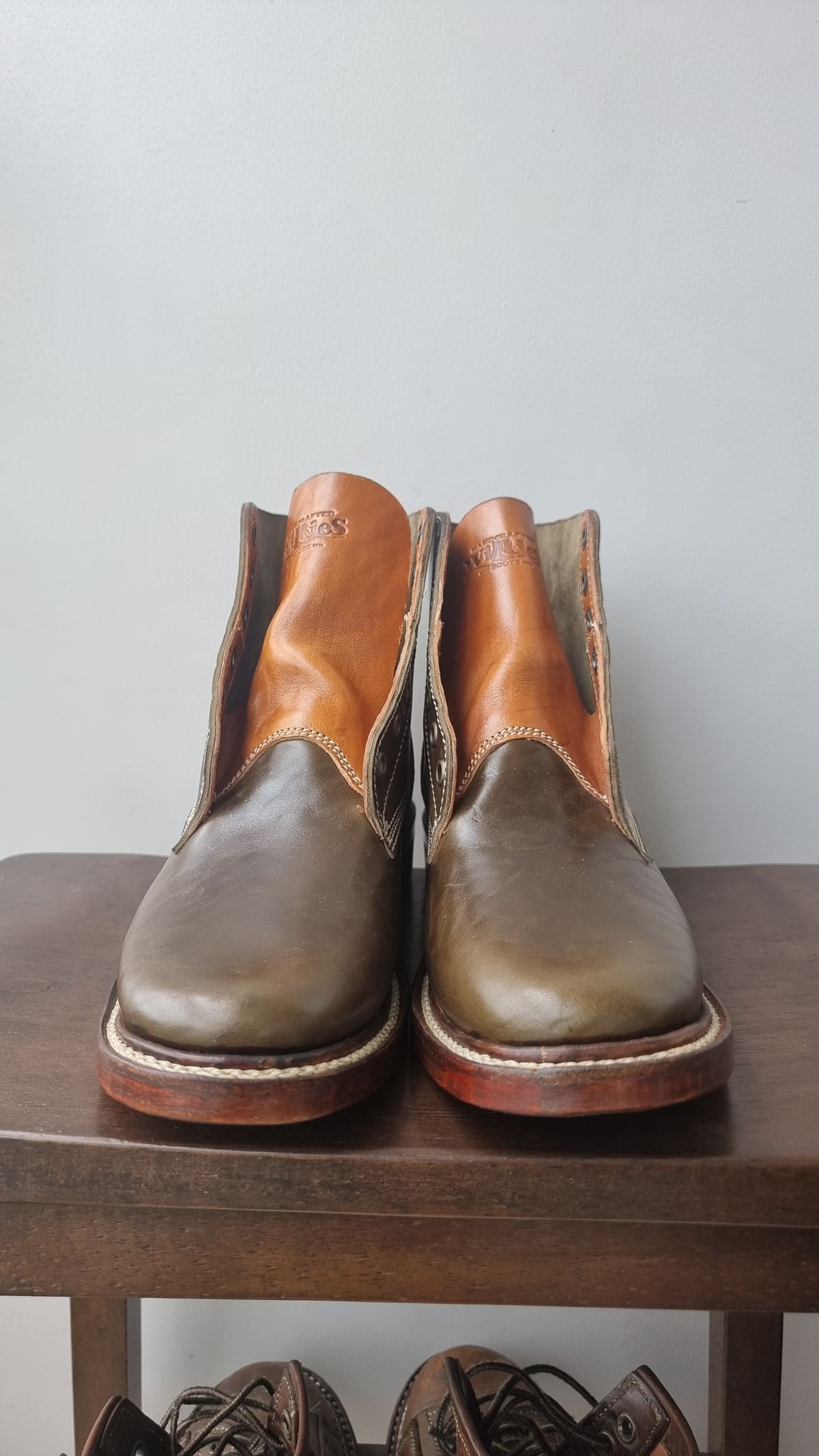 Photo by William on October 3, 2023 of the Willie's Handmade Boots Boondocker in Maryam Olive Horsebutt.