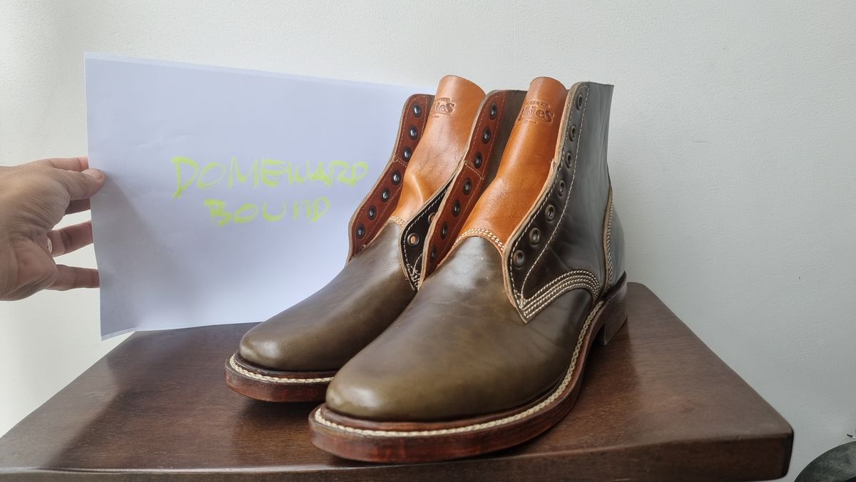 Photo by William on October 3, 2023 of the Willie's Handmade Boots Boondocker in Maryam Olive Horsebutt.