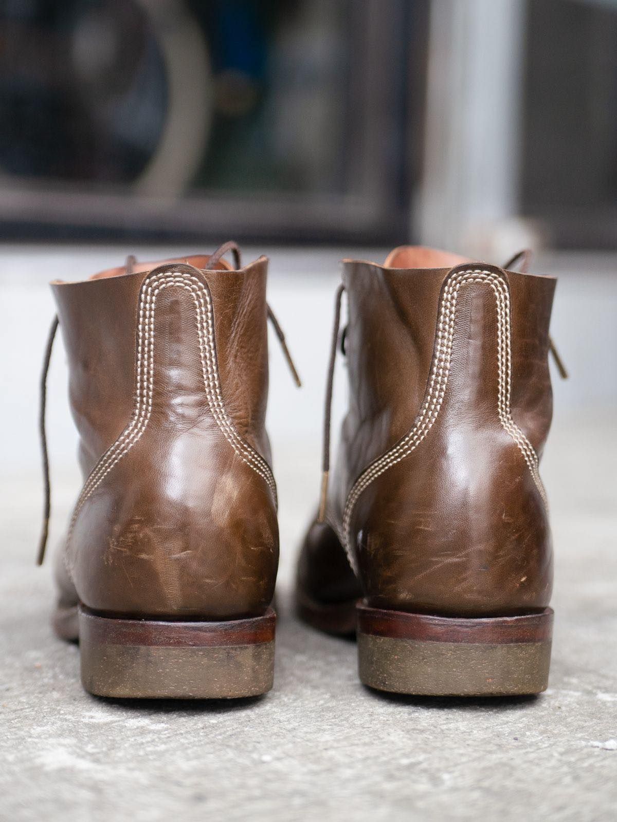 Photo by William on December 1, 2023 of the Willie's Handmade Boots Boondocker in Maryam Olive Horsebutt.