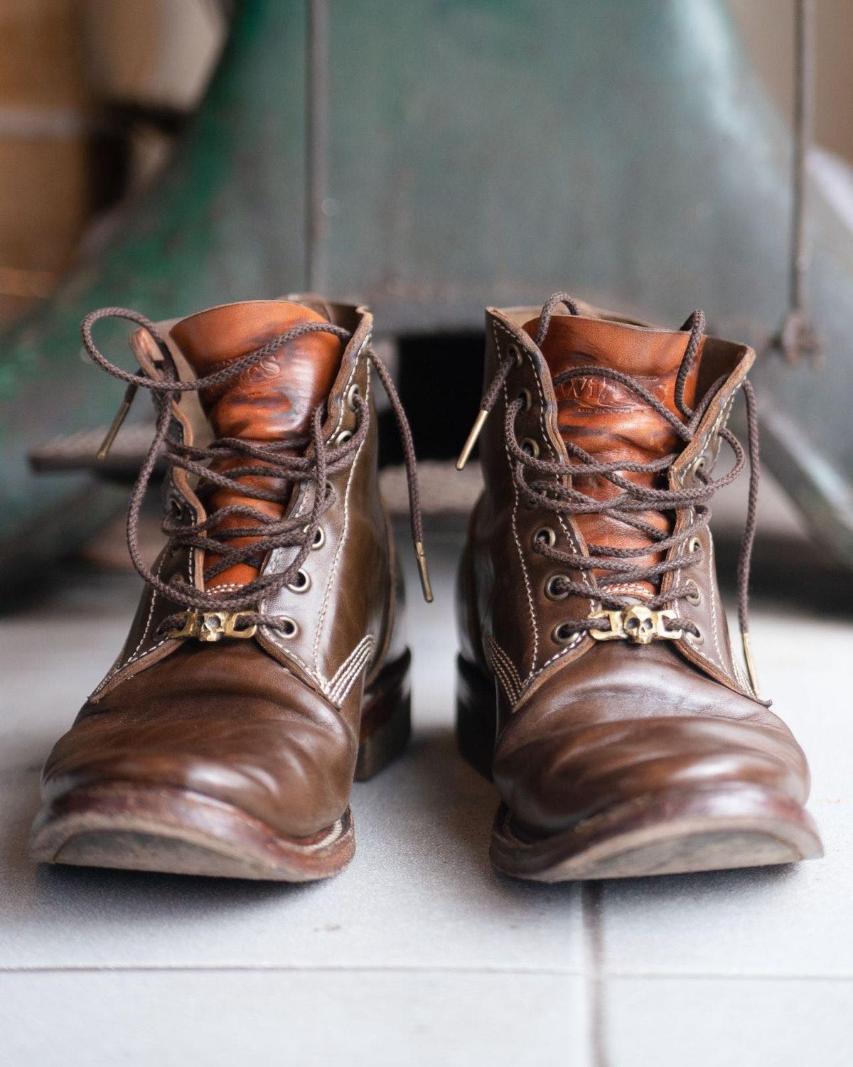 Photo by William on December 1, 2023 of the Willie's Handmade Boots Boondocker in Maryam Olive Horsebutt.