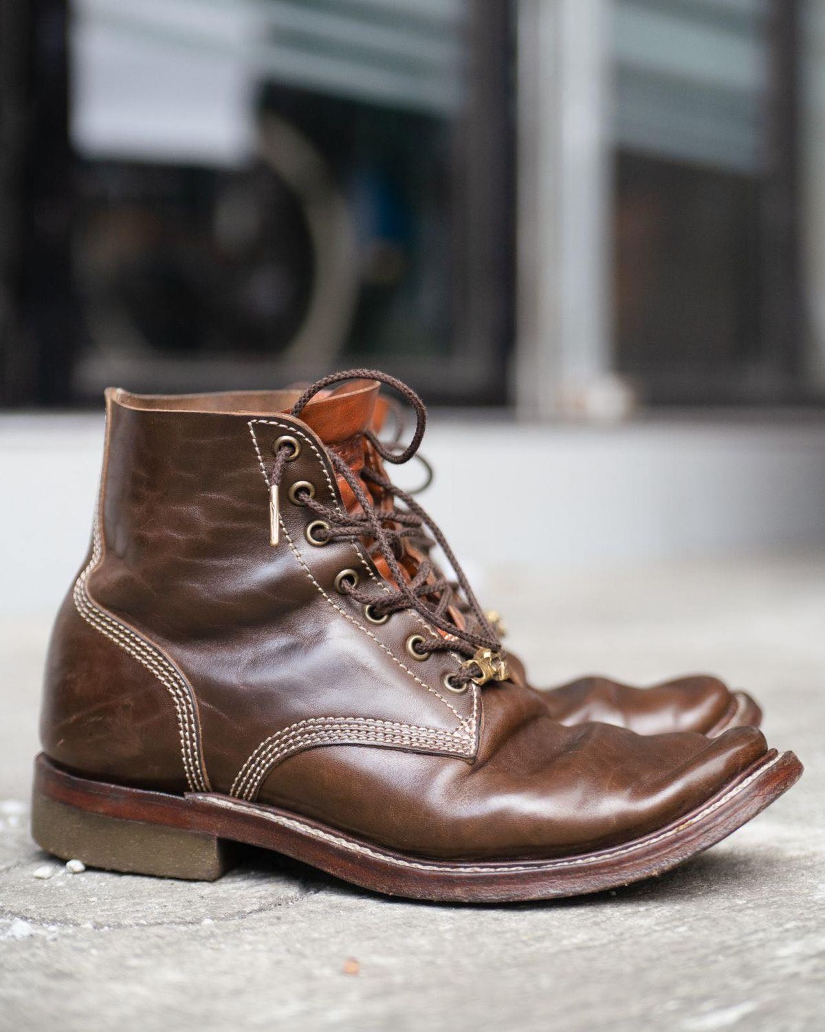 Photo by William on December 1, 2023 of the Willie's Handmade Boots Boondocker in Maryam Olive Horsebutt.