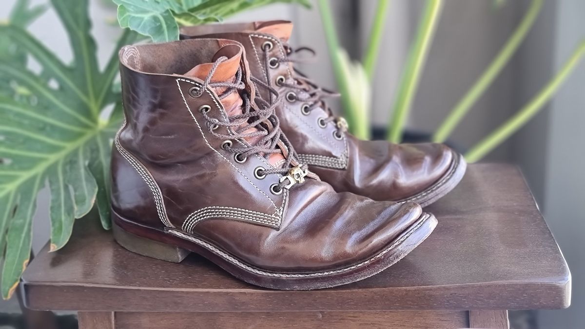 Photo by William on January 18, 2024 of the Willie's Handmade Boots Boondocker in Maryam Olive Horsebutt.