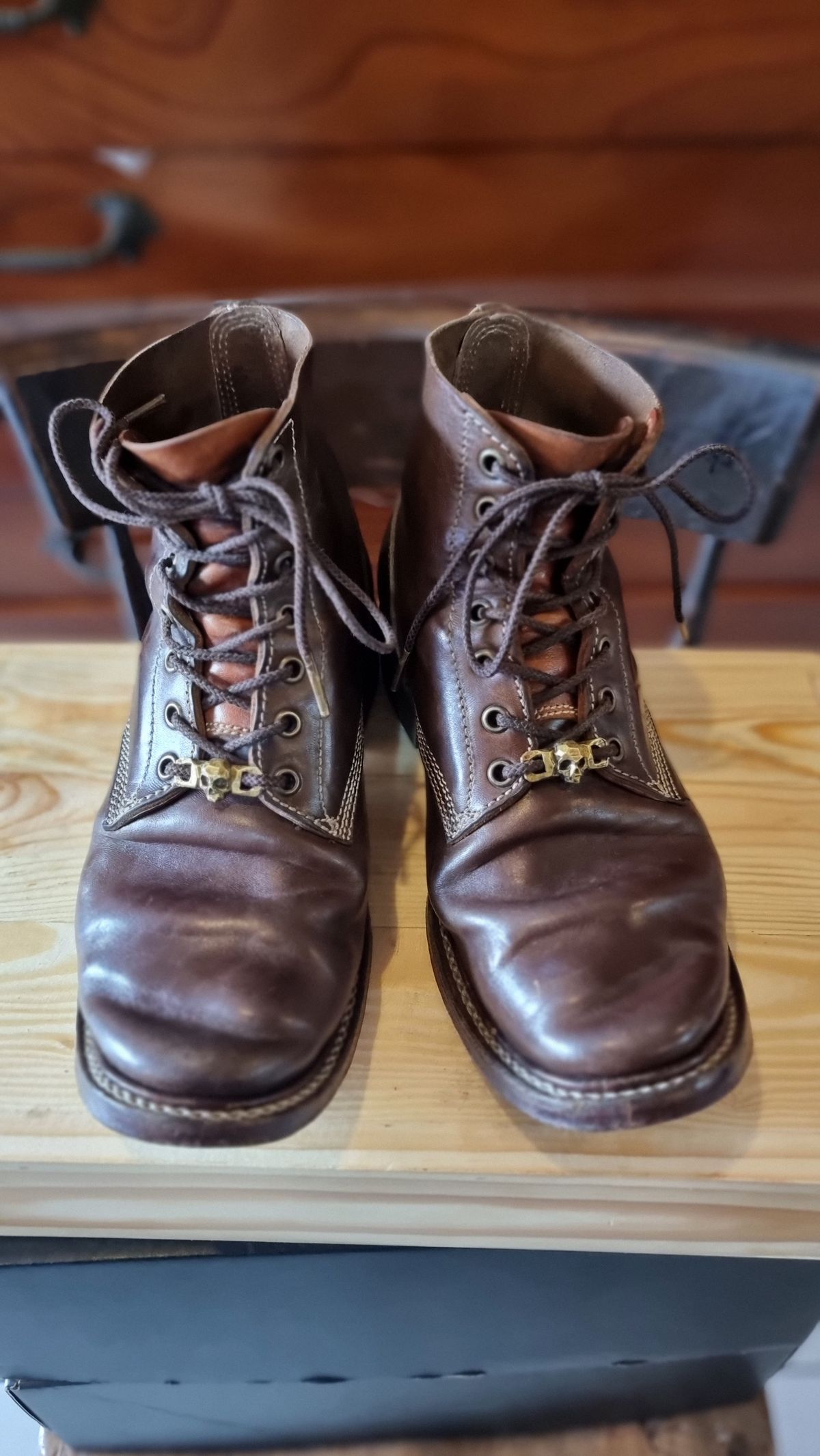 Photo by William on February 2, 2024 of the Willie's Handmade Boots Boondocker in Maryam Olive Horsebutt.