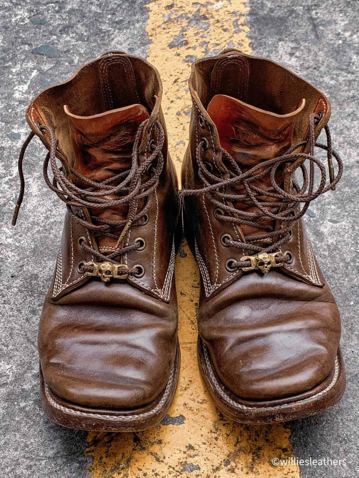 Photo by William on March 4, 2024 of the Willie's Handmade Boots Boondocker in Maryam Olive Horsebutt.