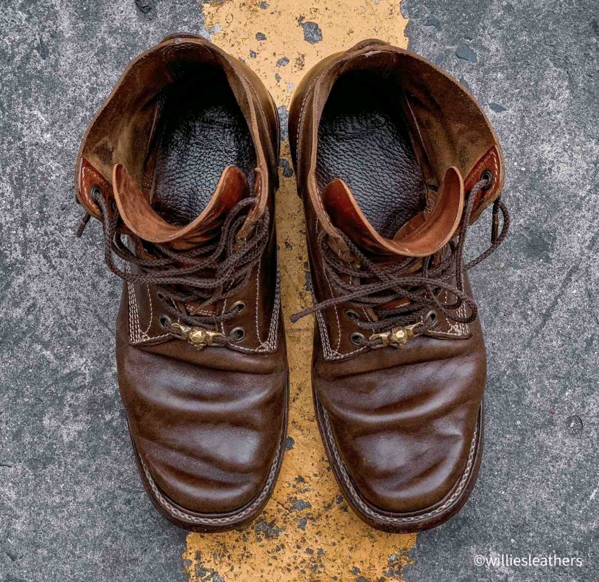 Photo by William on March 4, 2024 of the Willie's Handmade Boots Boondocker in Maryam Olive Horsebutt.