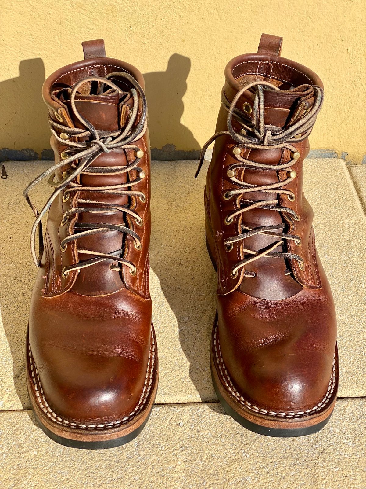 Photo by willmac on February 13, 2022 of the Nicks Robert in Horween Orange Predator.