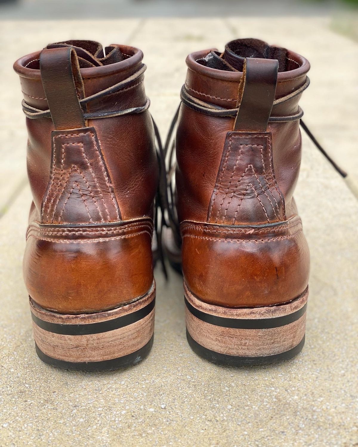 Photo by willmac on April 4, 2022 of the Nicks Robert in Horween Orange Predator.