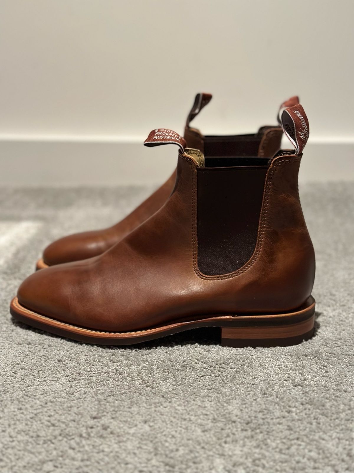 Photo by Dman on August 17, 2023 of the R.M. Williams Comfort Craftsman Boot in Caramel Pull-Up Leather.