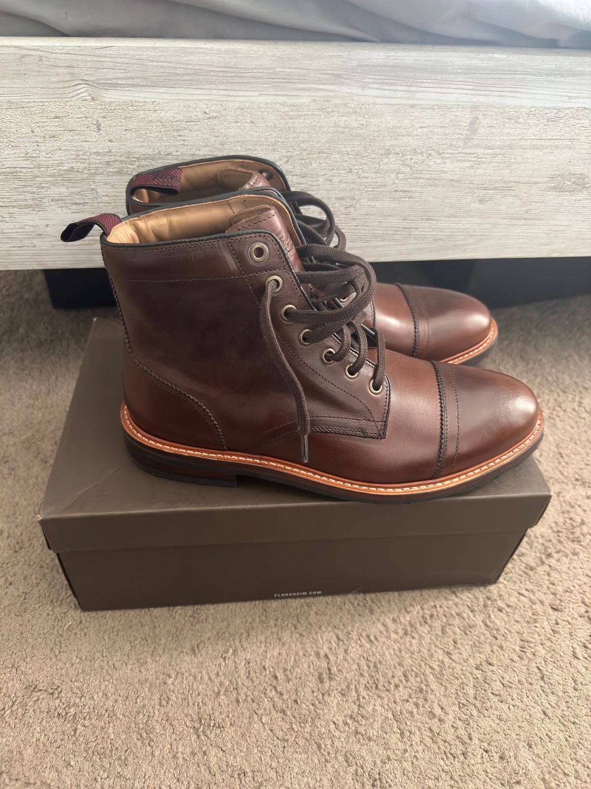 Photo by drivera16 on February 11, 2023 of the Florsheim Unlisted Model in Horween Brown Chromexcel.