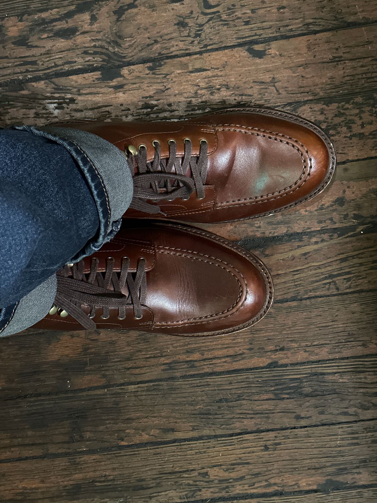 Photo by drivera16 on January 28, 2023 of the J.Crew Kenton Pacer Boots in Unlisted Leather.