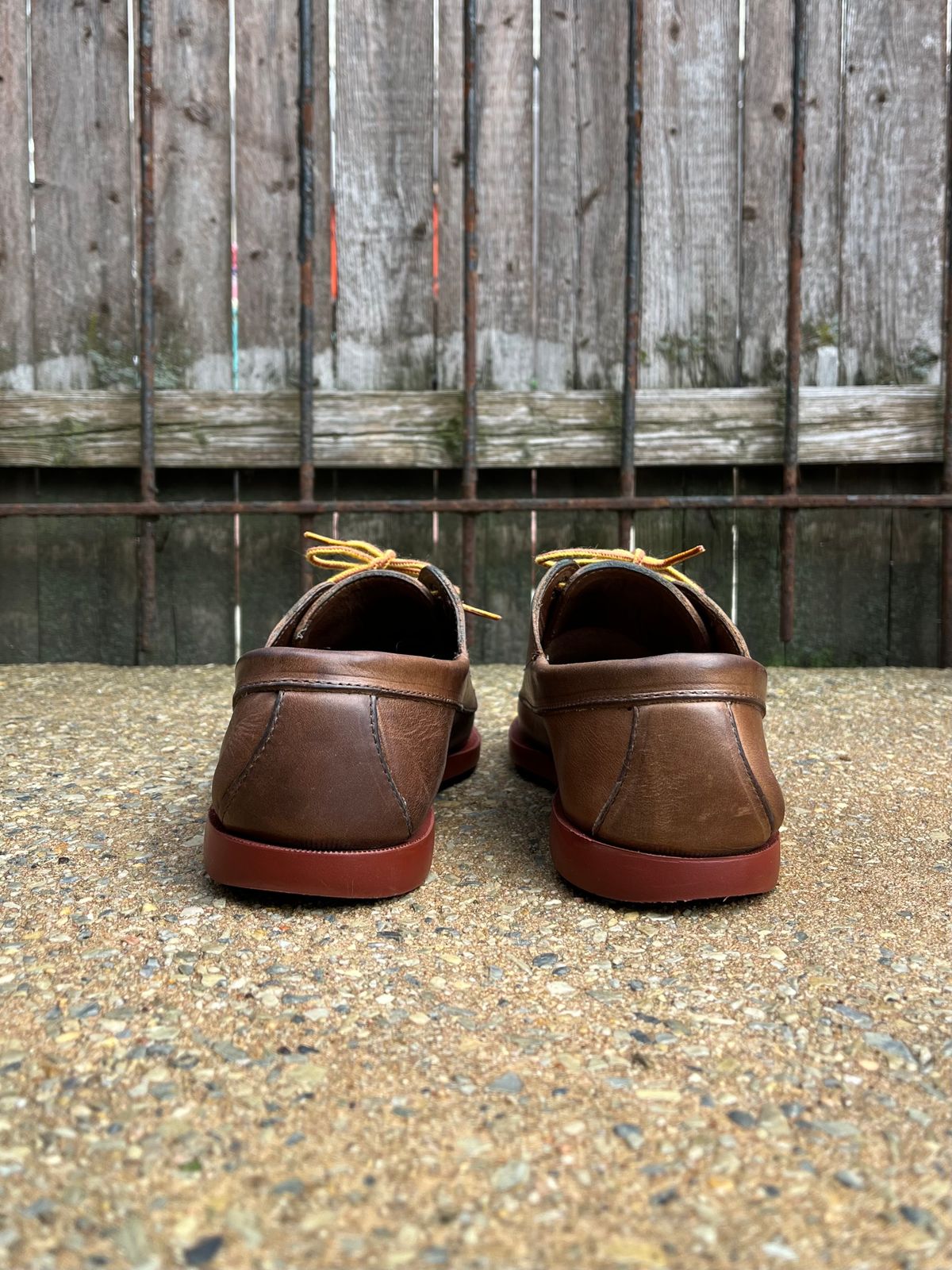 Photo by fading_to_stardust on February 2, 2023 of the Rancourt & Co. Classic Ranger-Moc in Horween Natural Chromexcel.