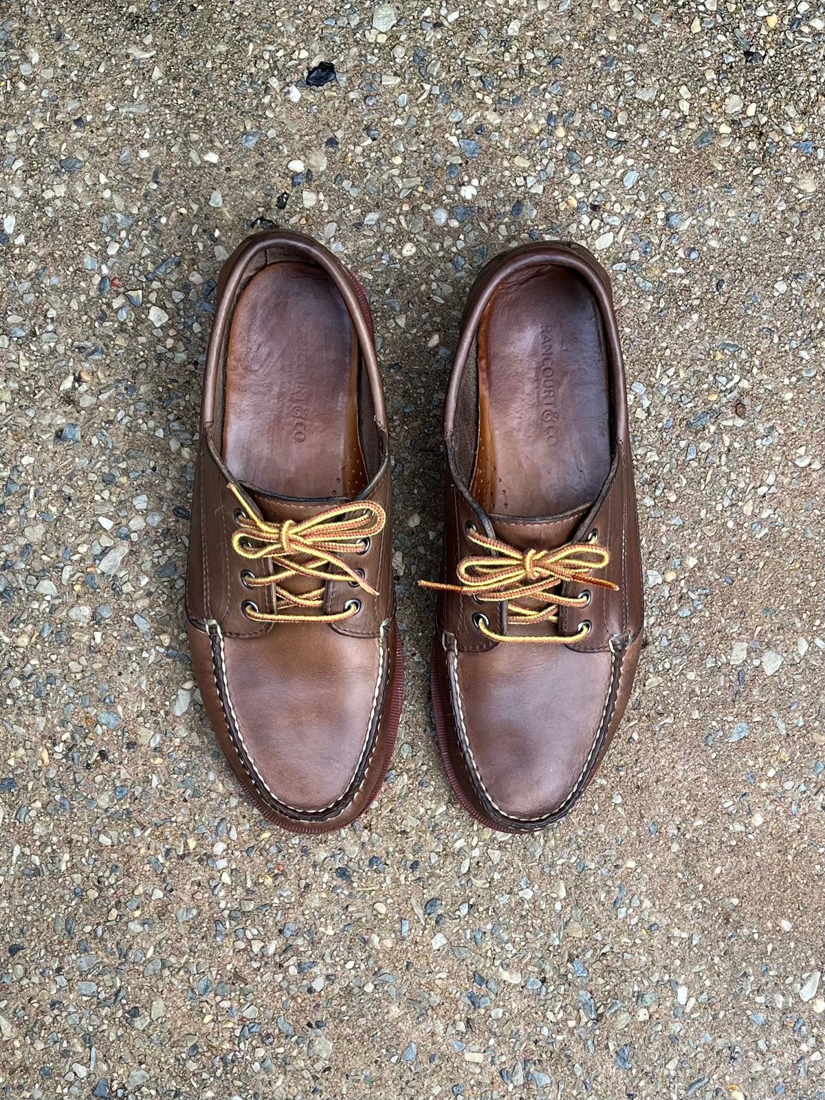 Photo by fading_to_stardust on February 2, 2023 of the Rancourt & Co. Classic Ranger-Moc in Horween Natural Chromexcel.