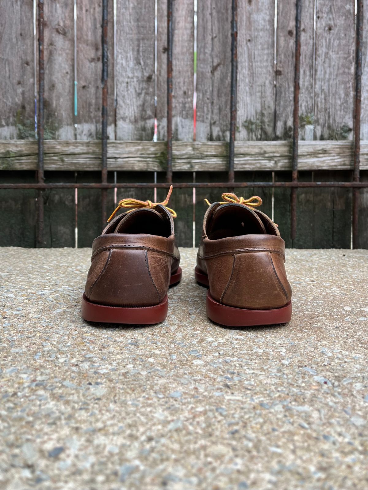 Photo by fading_to_stardust on April 6, 2023 of the Rancourt & Co. Classic Ranger-Moc in Horween Natural Chromexcel.