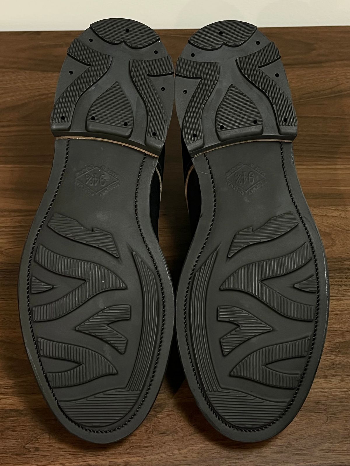 Photo by cbcastle on November 5, 2025 of the Viberg Navvy Boot in Black Washed Chromexcel.