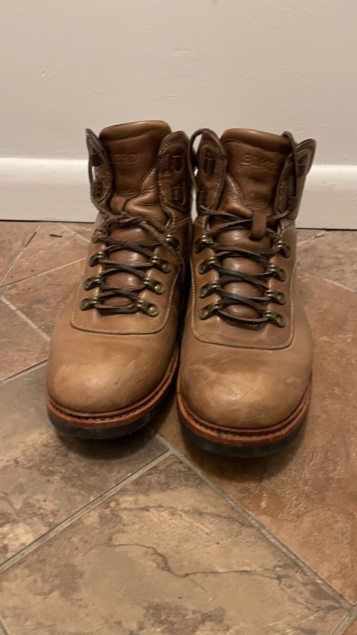 Photo by technolounge1001 on February 6, 2024 of the Blkbrd Shoemaker Bulwark Trek Boot in Horween Natural Chromexcel.