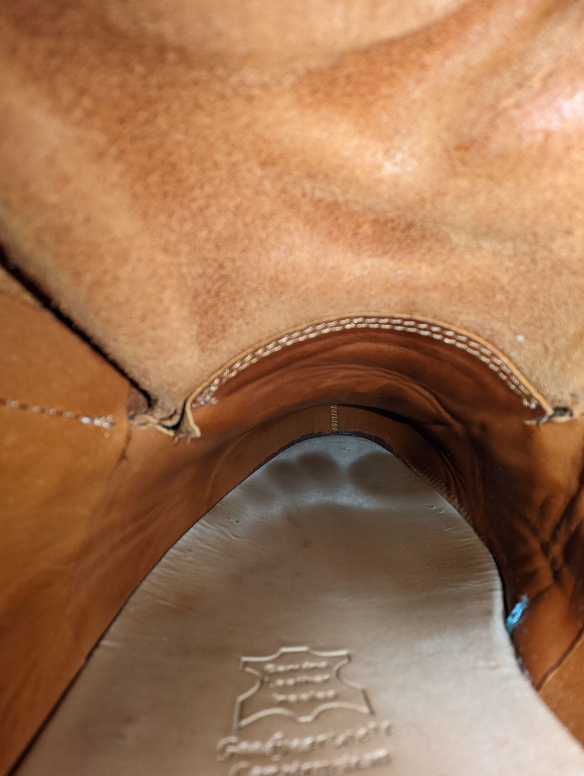 Photo by Vultain on December 6, 2022 of the Grant Stone Field Boot in Badalassi Carlo Saddle Tan Minerva.