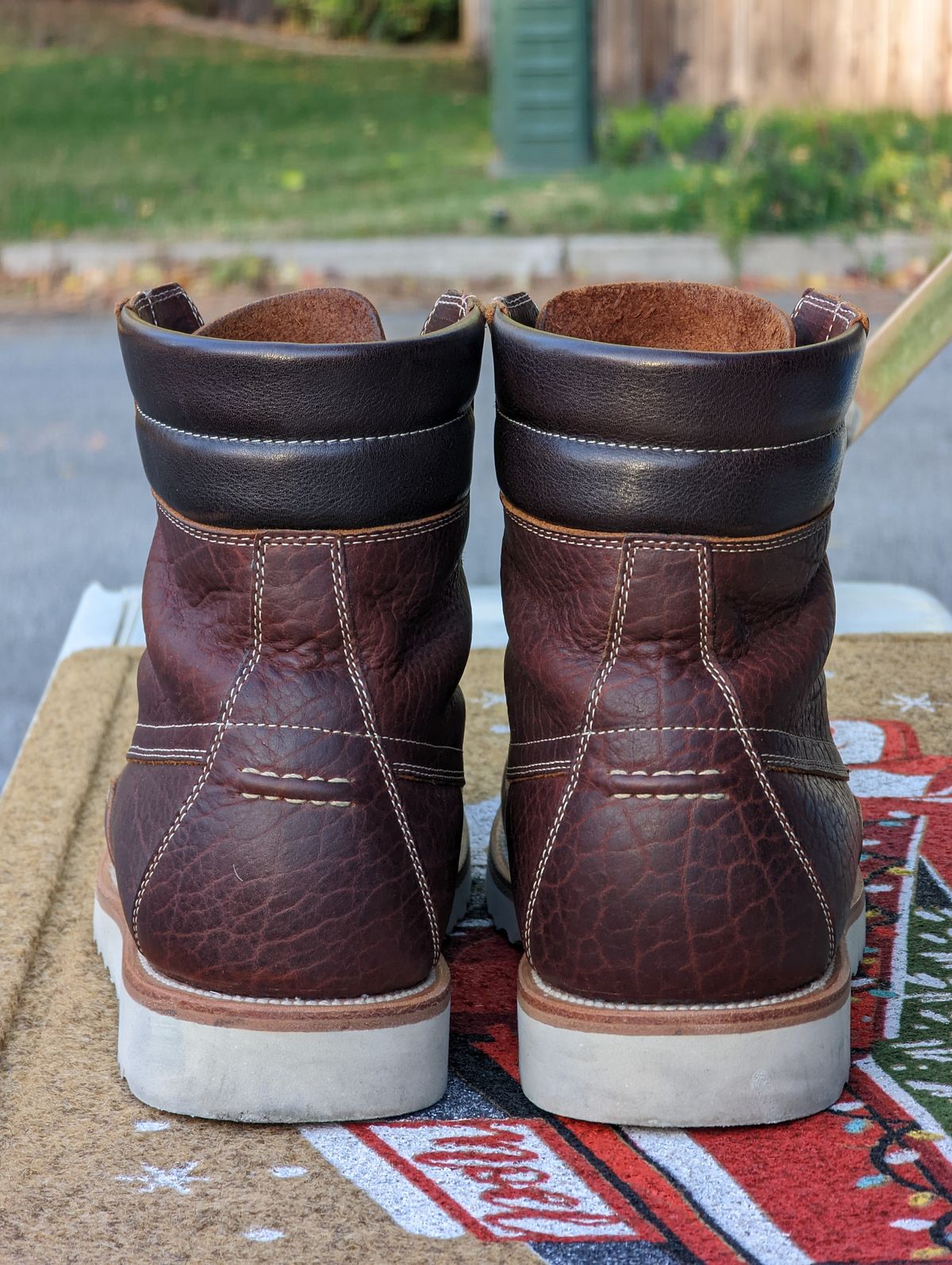 Photo by Vultain on November 5, 2022 of the Grant Stone Field Boot in Seidel Walnut Bison.