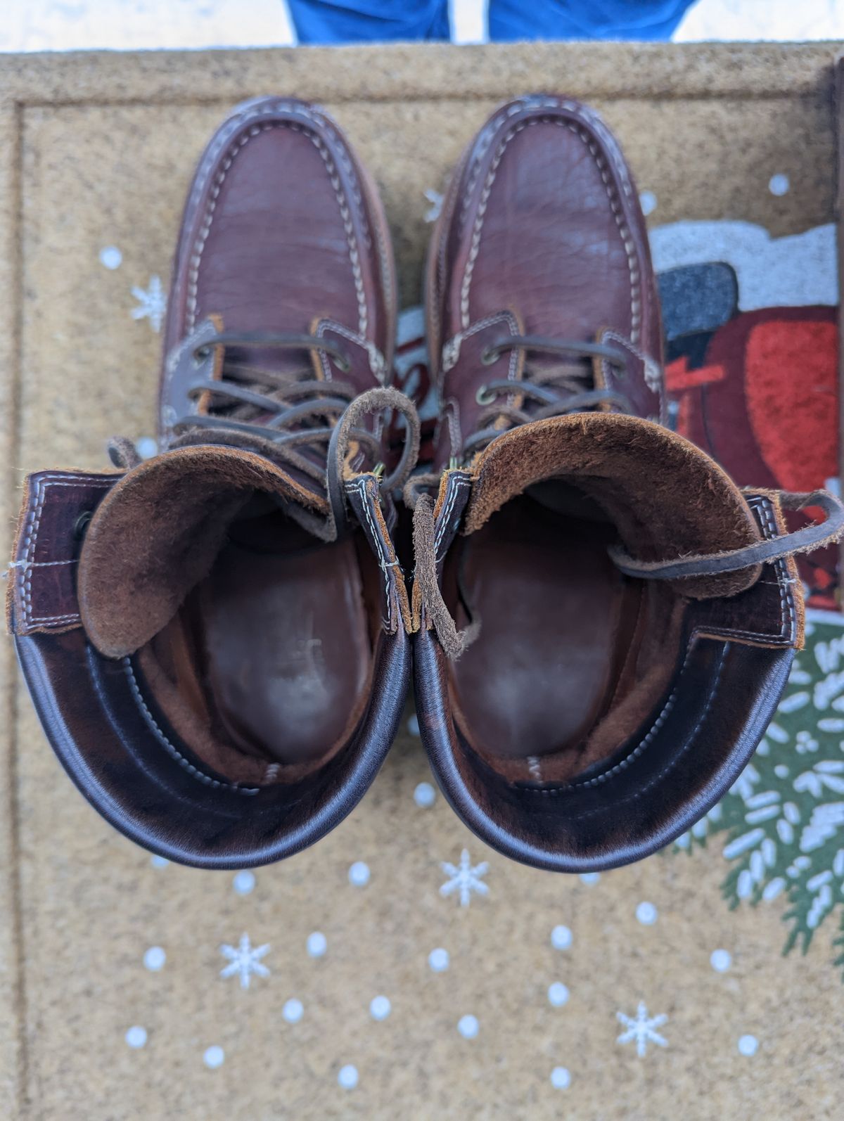 Photo by Vultain on December 5, 2022 of the Grant Stone Field Boot in Seidel Walnut Bison.