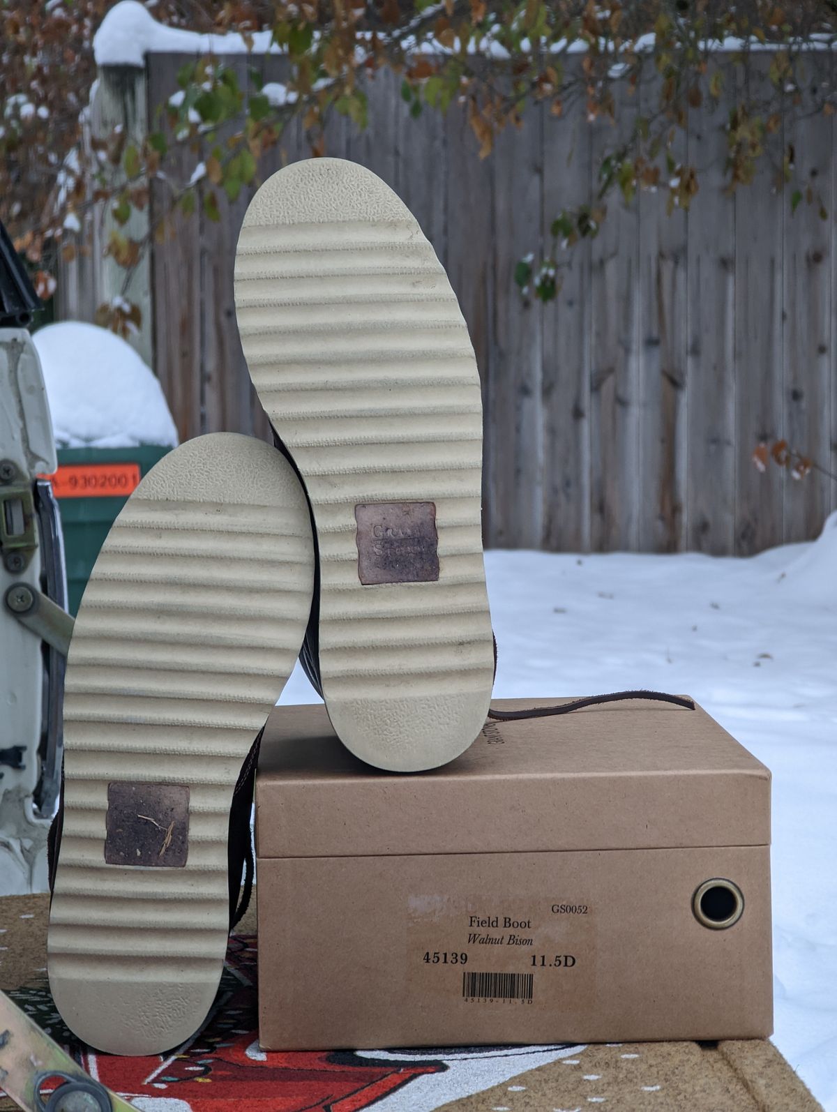 Photo by Vultain on December 5, 2022 of the Grant Stone Field Boot in Seidel Walnut Bison.