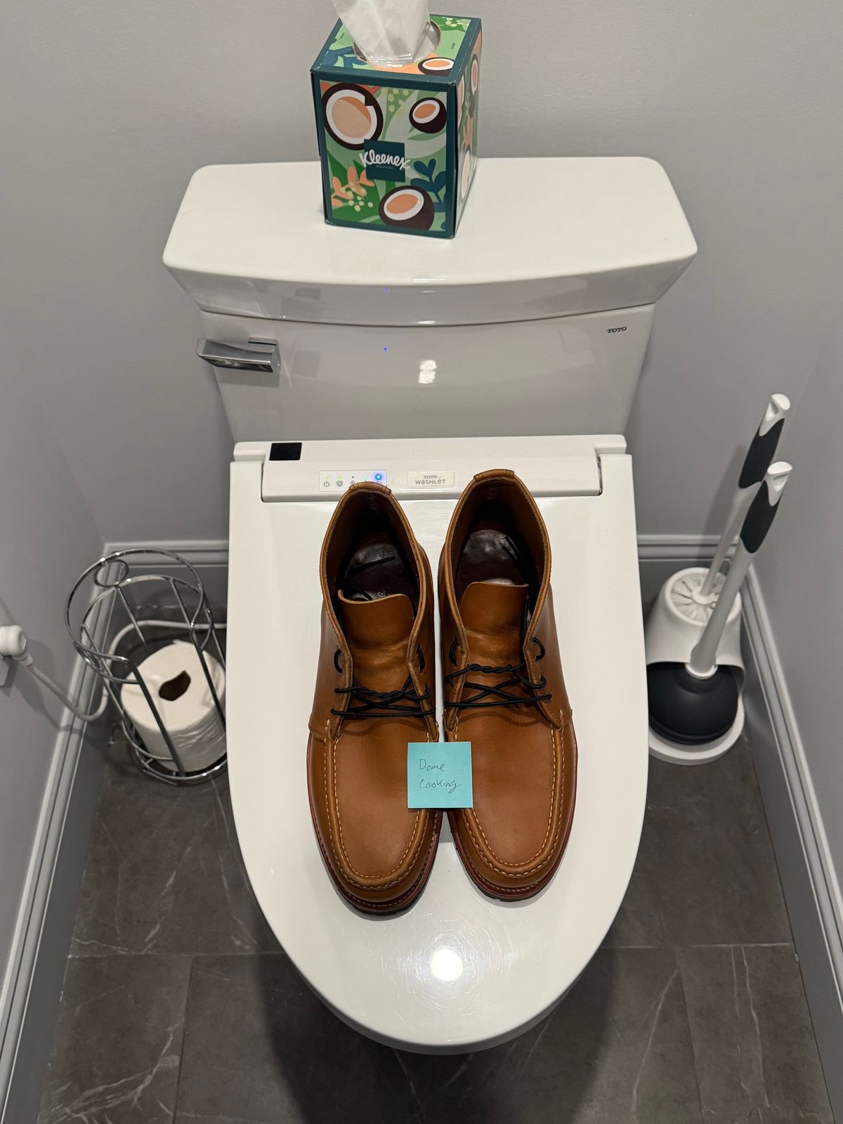 Photo by drwatcherman on November 4, 2025 of the Russell Moccasin Co. Hiker Chukka in Horween Mountaineer.