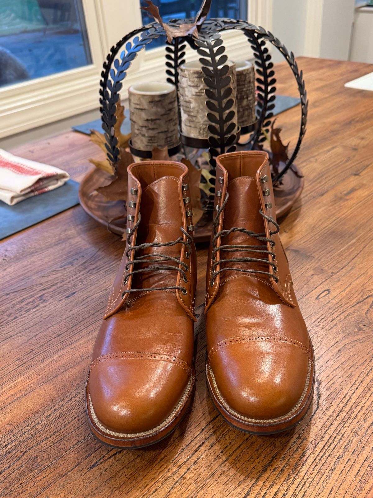 Photo by drwatcherman on October 1, 2025 of the Viberg Service Boot in Annonay Tan French Vocalou.