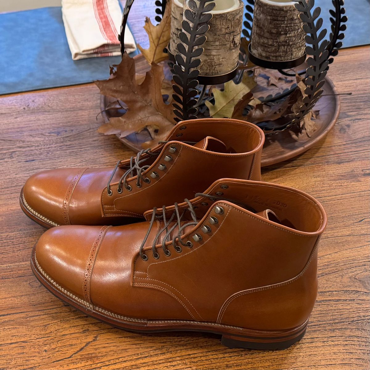 Photo by drwatcherman on October 1, 2025 of the Viberg Service Boot in Annonay Tan French Vocalou.