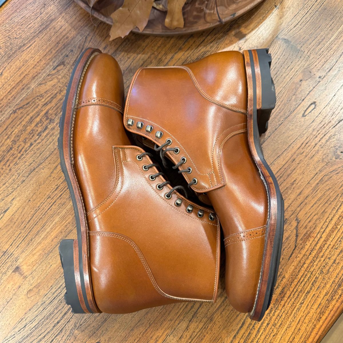 Photo by drwatcherman on October 1, 2025 of the Viberg Service Boot in Annonay Tan French Vocalou.