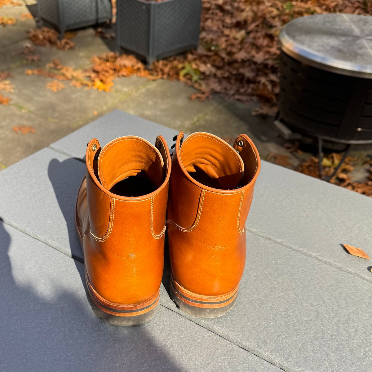 Photo by drwatcherman on November 4, 2025 of the Viberg Service Boot in Annonay Tan French Vocalou.