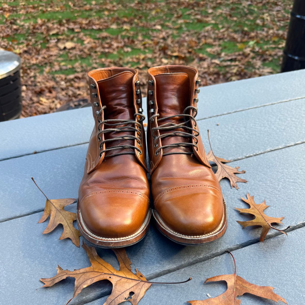 Photo by drwatcherman on November 4, 2025 of the Viberg Service Boot in Annonay Tan French Vocalou.