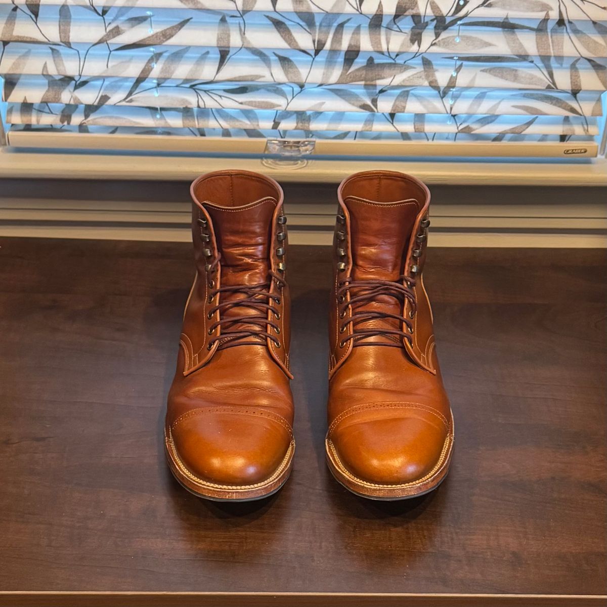 Photo by drwatcherman on December 5, 2025 of the Viberg Service Boot in Annonay Tan French Vocalou.