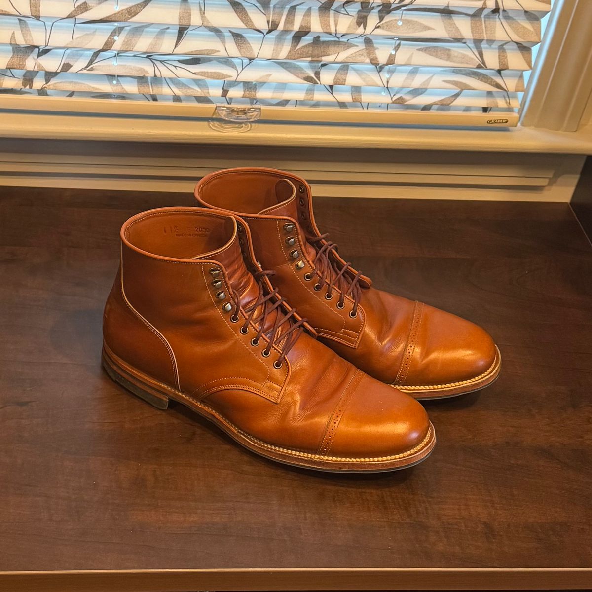 Photo by drwatcherman on December 5, 2025 of the Viberg Service Boot in Annonay Tan French Vocalou.