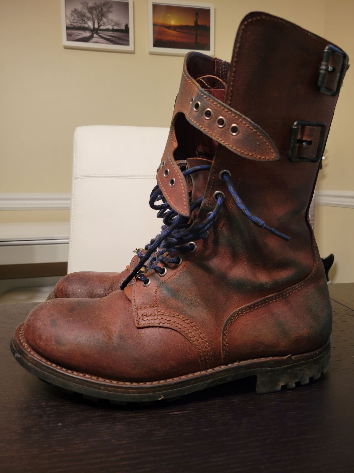 Photo by tonbost on December 5, 2023 of the Marbo French Rangers 1962 in Unknown Leather.