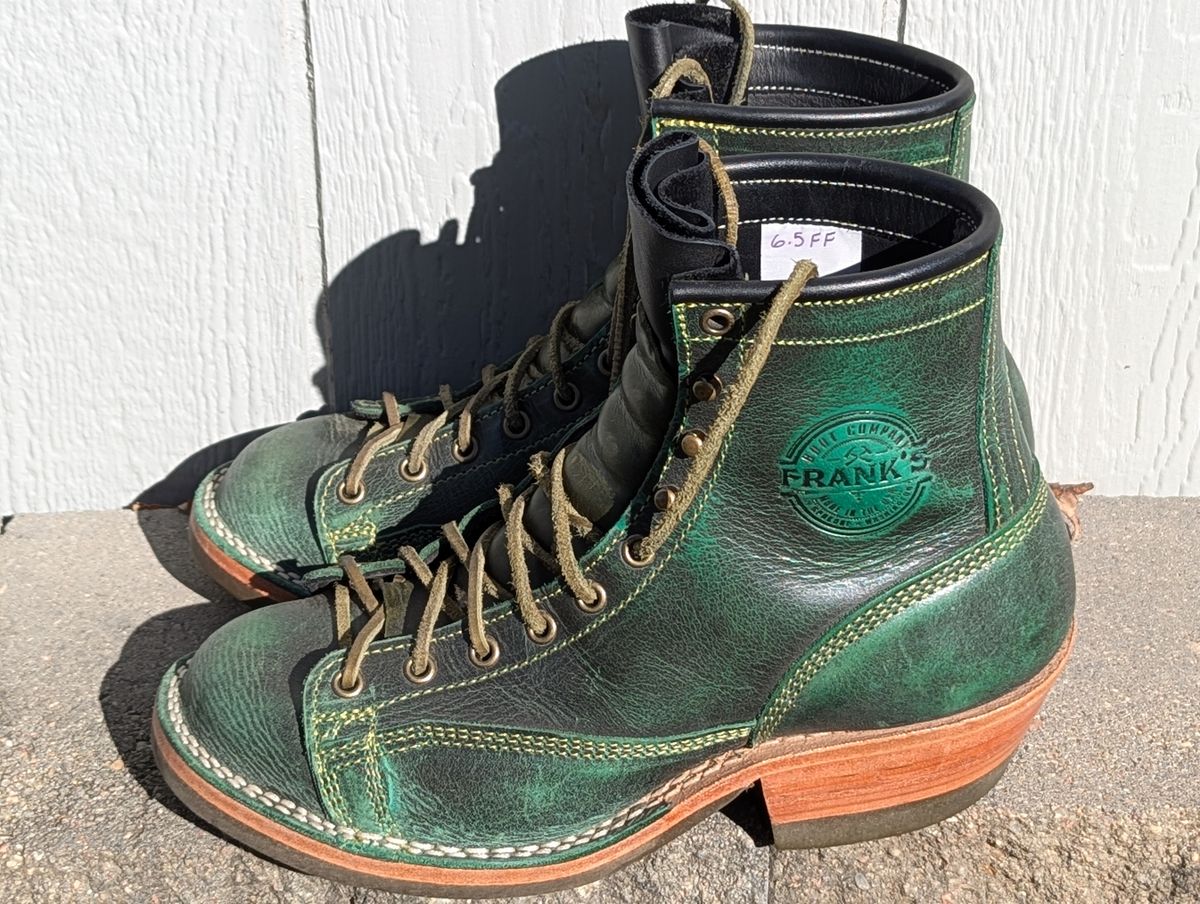 Photo by msmith1389 on November 1, 2024 of the Frank's Boots Monkey Boot in Conceria Walpier Black Burro Green.