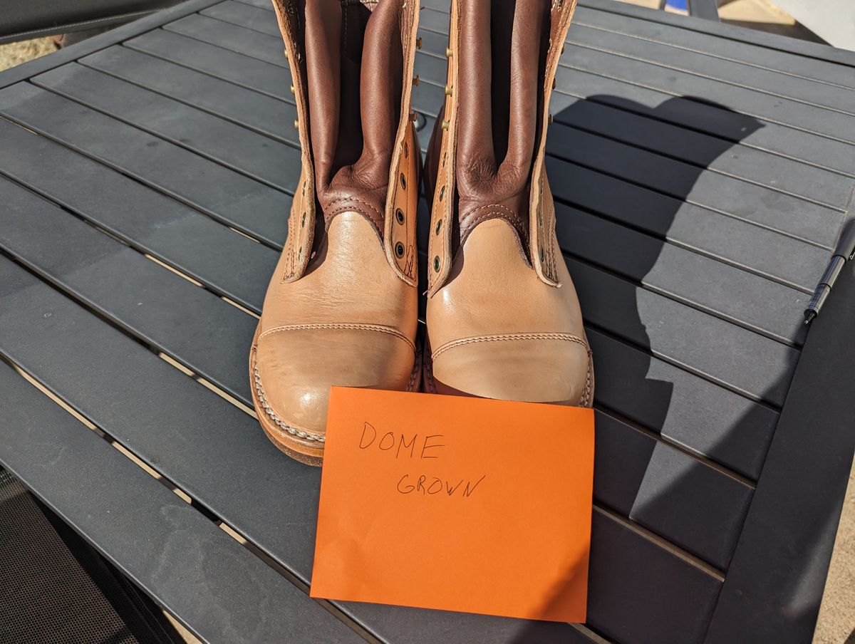 Photo by msmith1389 on November 3, 2023 of the Frank's Boots Wilshire in Shinki Natural Oiled Horsebutt.