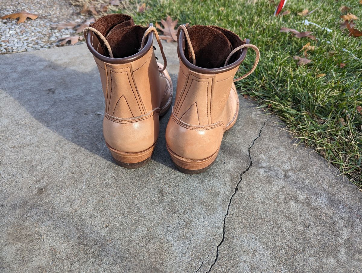 Photo by msmith1389 on December 3, 2023 of the Frank's Boots Wilshire in Shinki Natural Oiled Horsebutt.