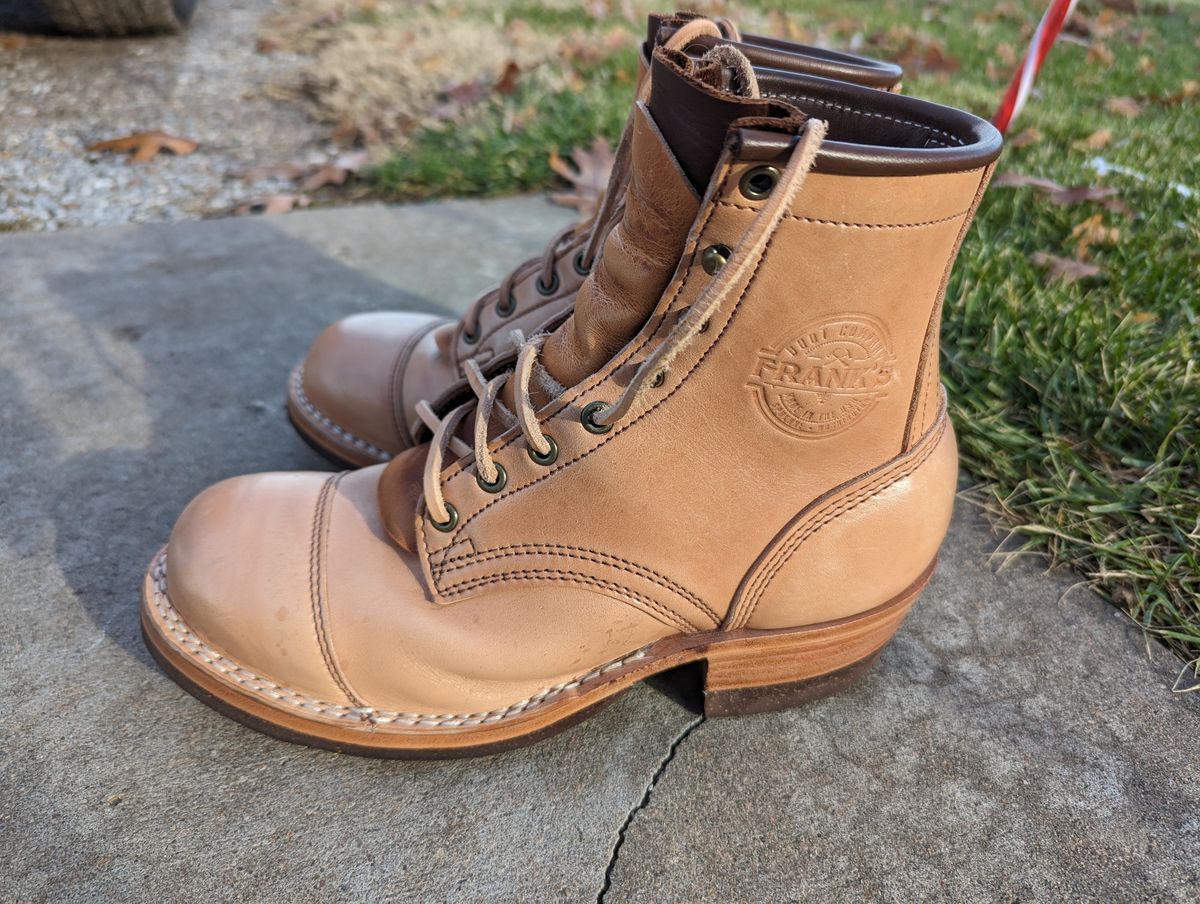 Photo by msmith1389 on December 3, 2023 of the Frank's Boots Wilshire in Shinki Natural Oiled Horsebutt.