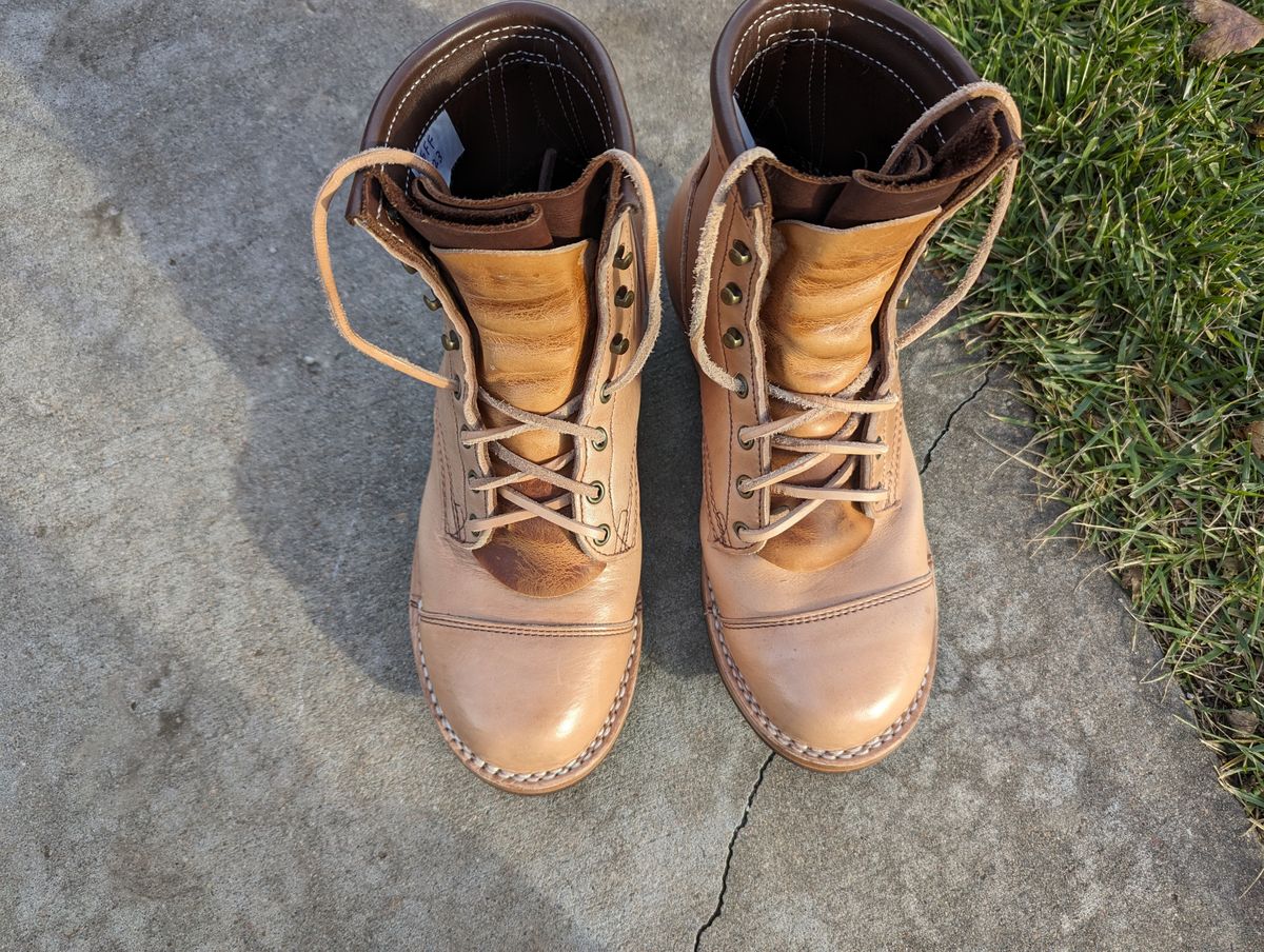 Photo by msmith1389 on December 3, 2023 of the Frank's Boots Wilshire in Shinki Natural Oiled Horsebutt.