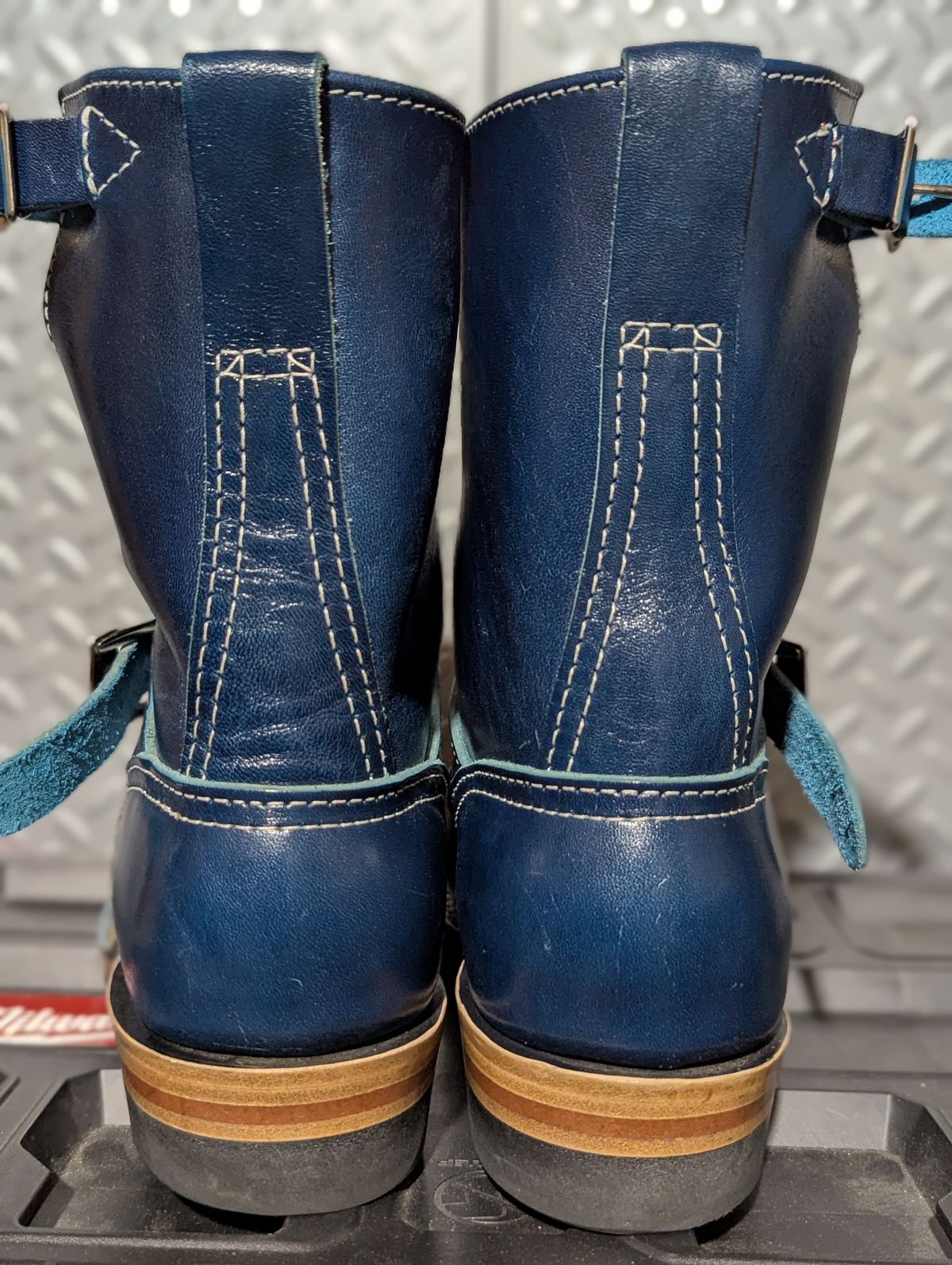 Photo by msmith1389 on November 1, 2025 of the Wesco Boss Engineer Boot in Shinki Blue Oiled Horsebutt.