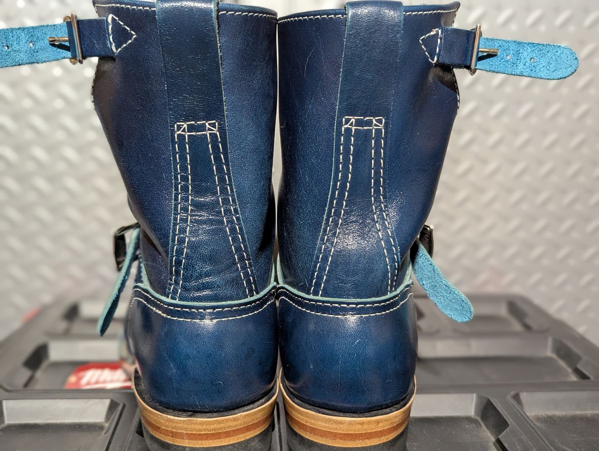 Photo by msmith1389 on February 1, 2026 of the Wesco Boss Engineer Boot in Shinki Blue Oiled Horsebutt.