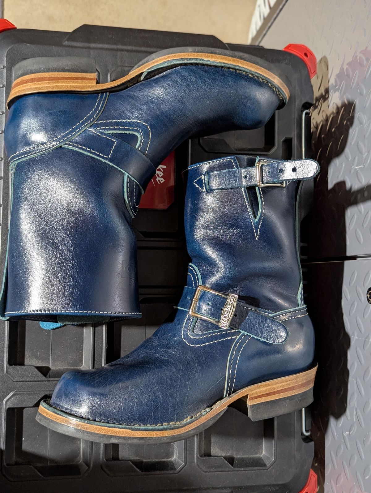 Photo by msmith1389 on March 1, 2026 of the Wesco Boss Engineer Boot in Shinki Blue Oiled Horsebutt.