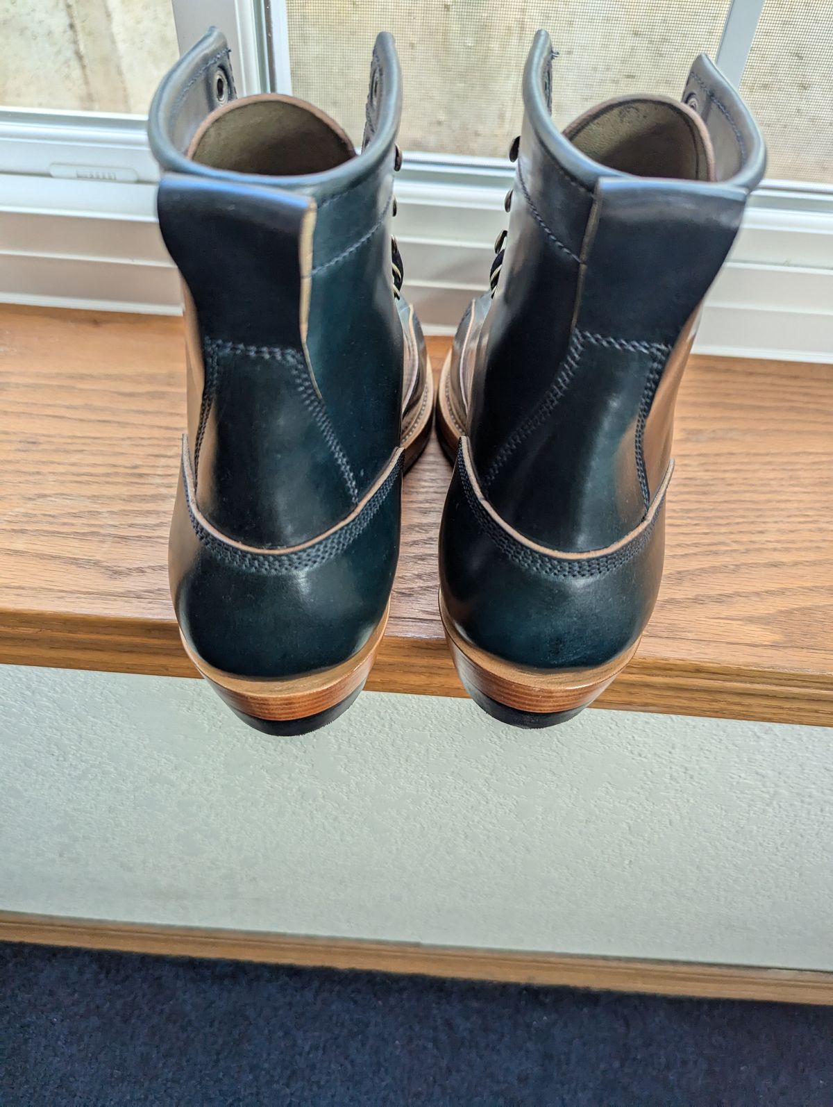 Photo by msmith1389 on November 1, 2024 of the Renav Monkey Boot in Horween Intense Blue Shell Cordovan.