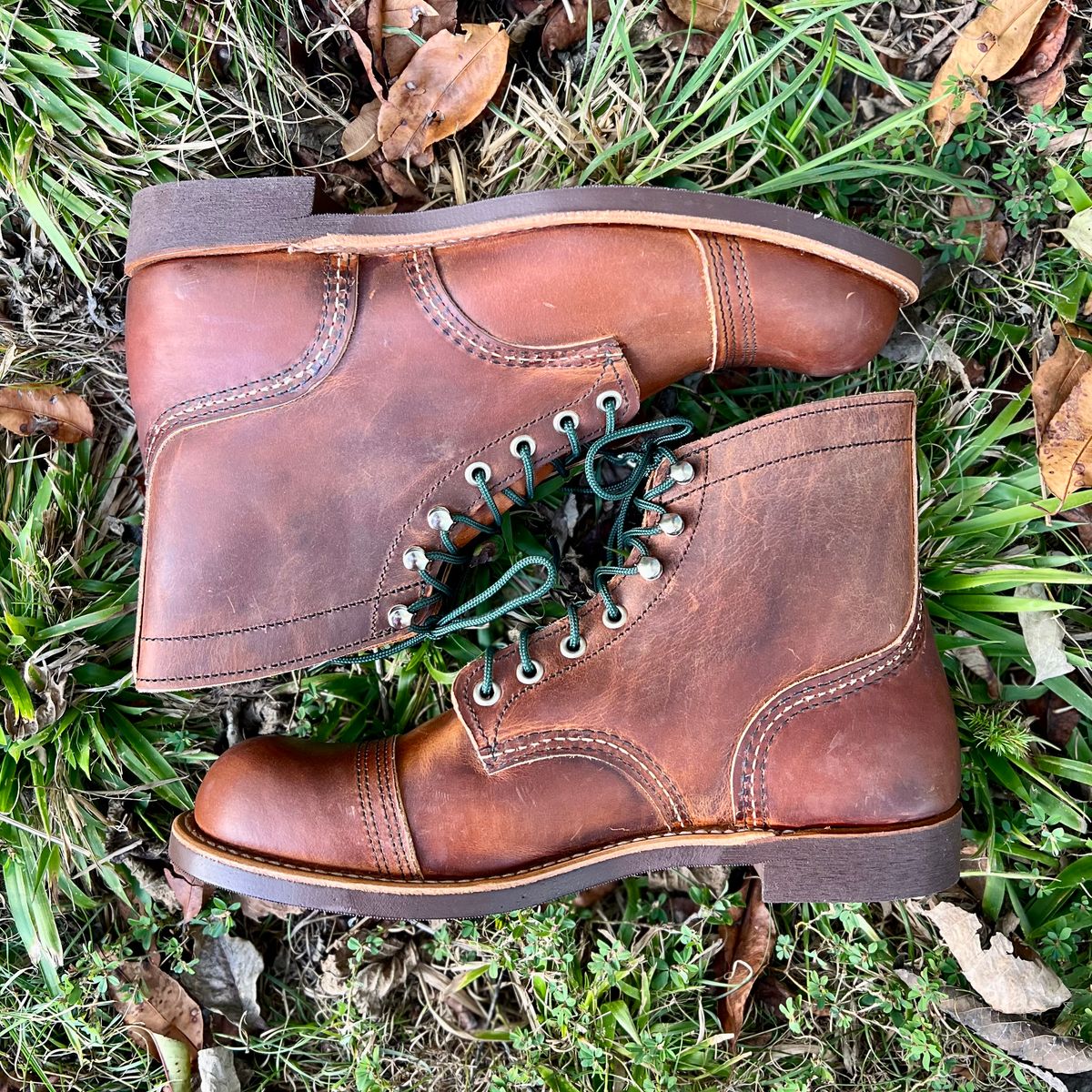 Photo by DaveFromAccounting on October 1, 2025 of the Red Wing Iron Ranger in S.B. Foot Copper Rough and Tough.
