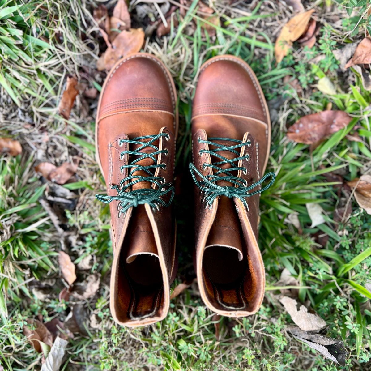 Photo by DaveFromAccounting on October 1, 2025 of the Red Wing Iron Ranger in S.B. Foot Copper Rough and Tough.