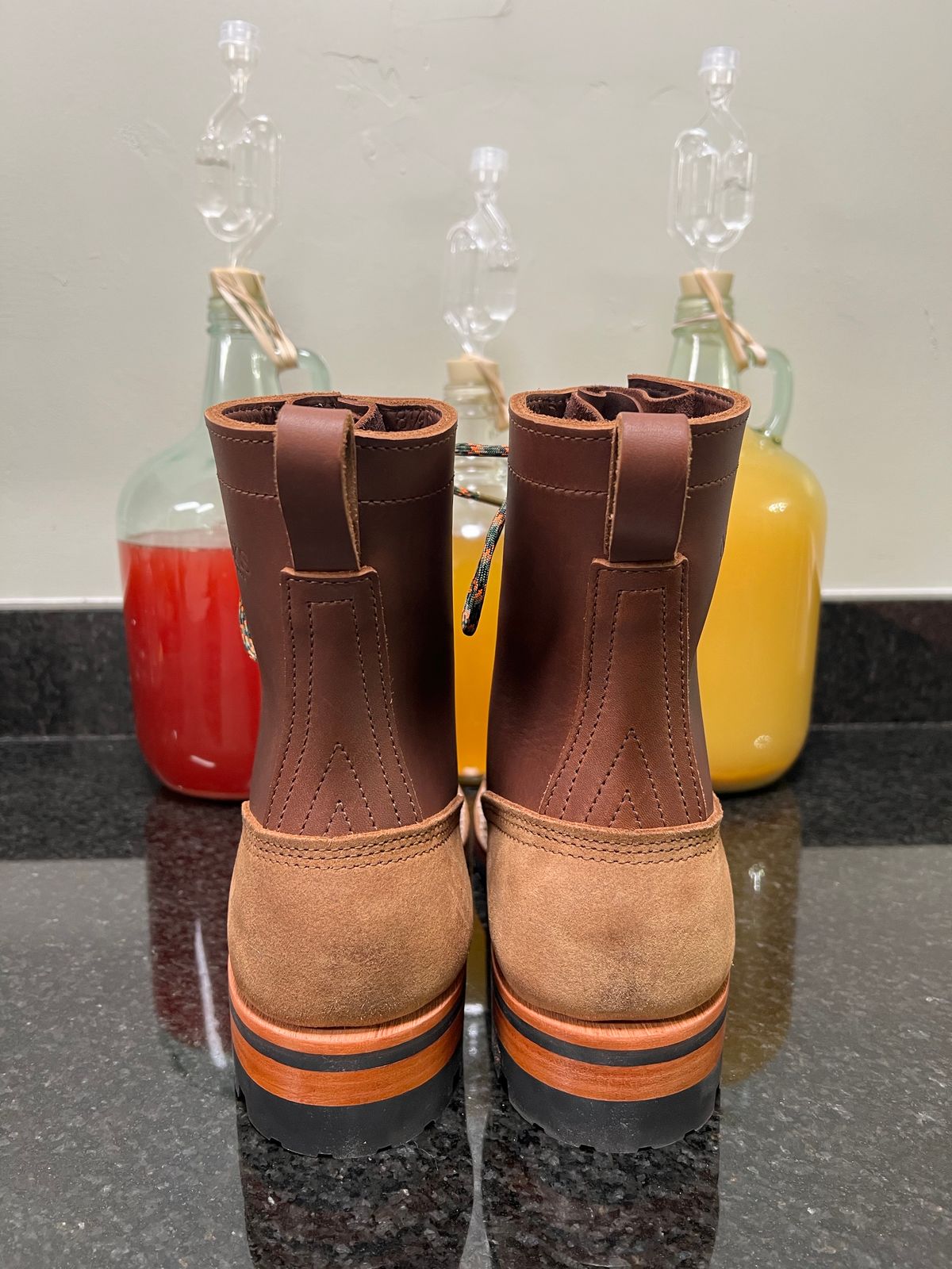 Photo by jrnylaces on October 10, 2023 of the Nicks BuilderPro in Seidel 1964 Brown Roughout.