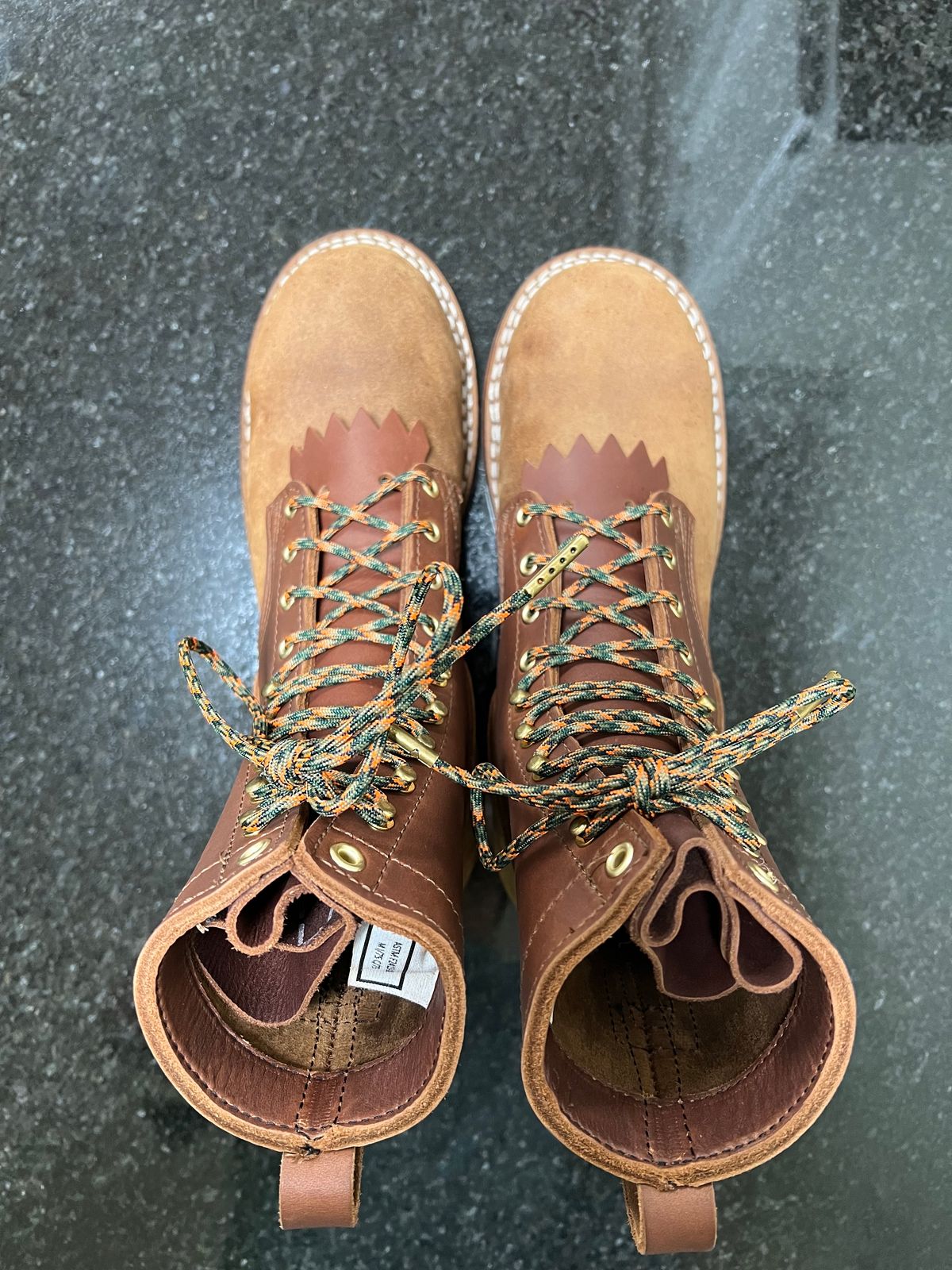 Photo by jrnylaces on October 10, 2023 of the Nicks BuilderPro in Seidel 1964 Brown Roughout.