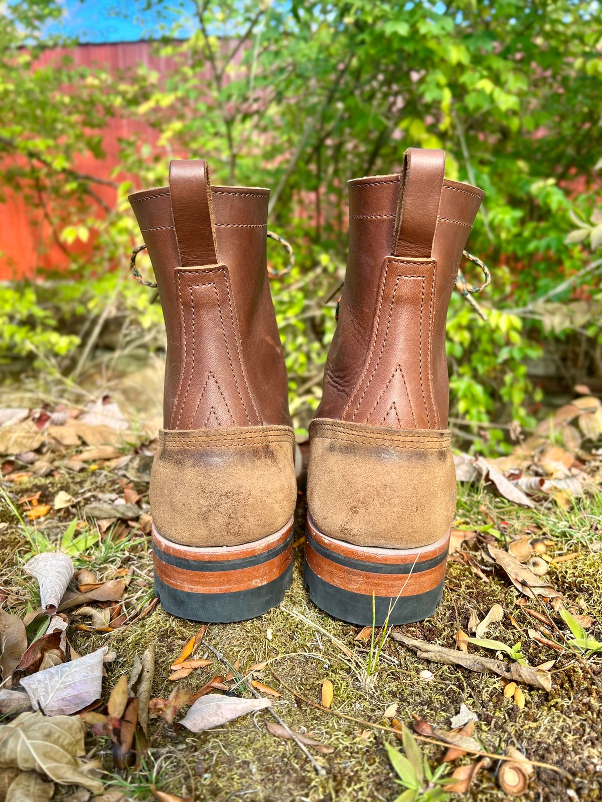 Photo by jrnylaces on November 4, 2023 of the Nicks BuilderPro in Seidel 1964 Brown Roughout.